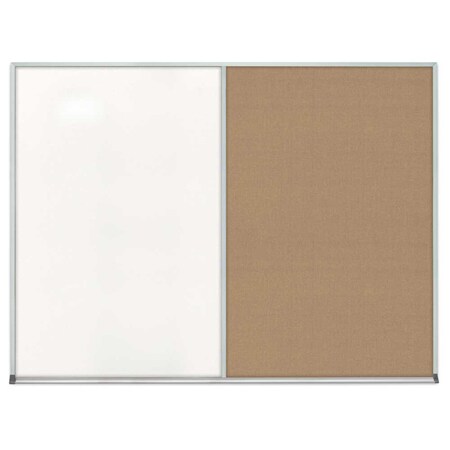 United Visual Products Double Door Radius Corkboard, 48"x36", Bla, UV7003RC-BLACK-PEARL UV7003RC-BLACK-PEARL
